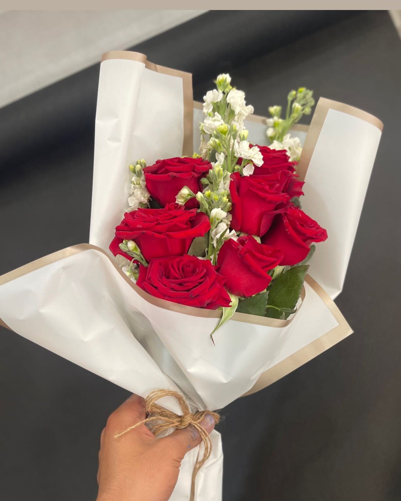 Red roses bouquet