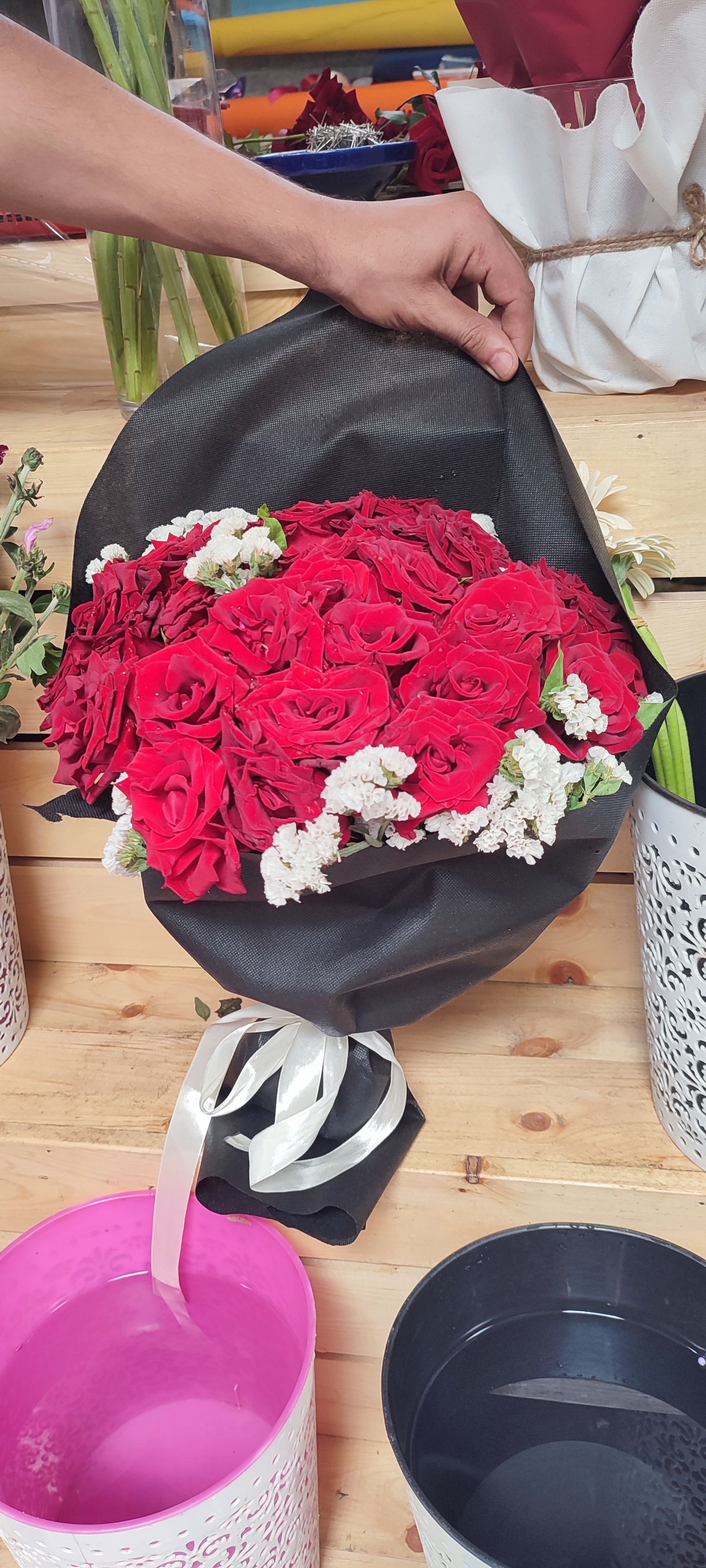 Red roses bouquet